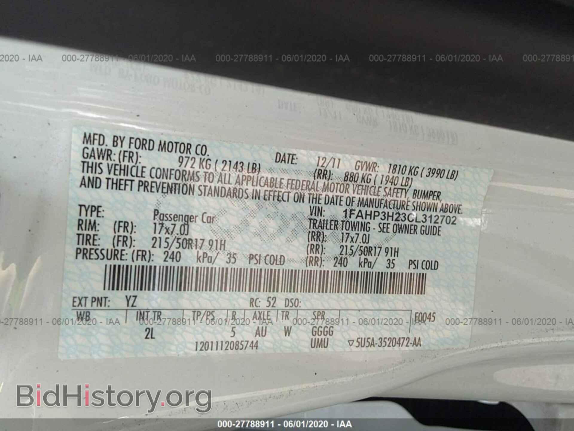 2012 FORD FOCUS - VIN: 1FAHP3H23CL312702 - Photo 9