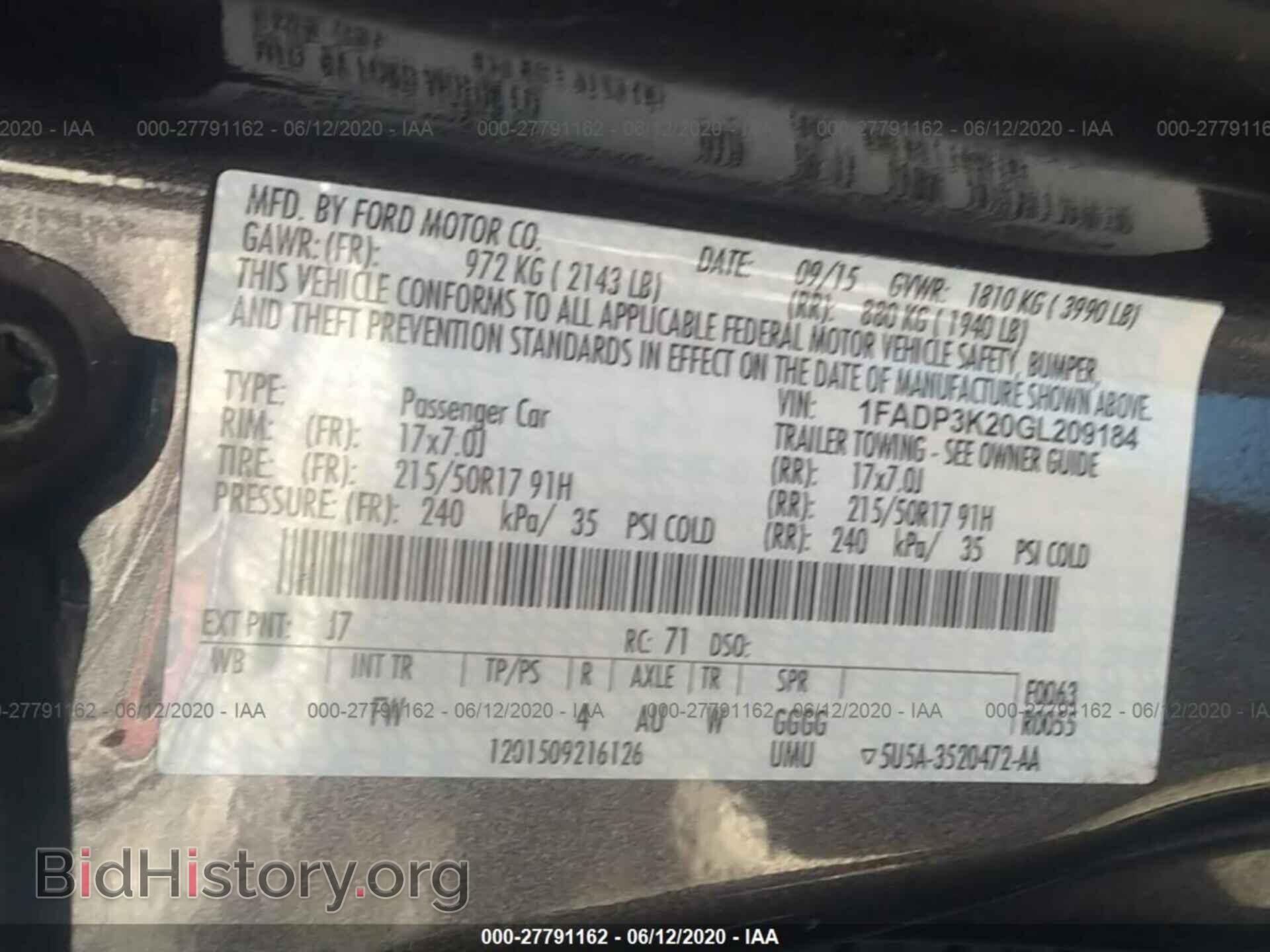 2016 FORD FOCUS - VIN: 1FADP3K20GL209184 - Photo 9