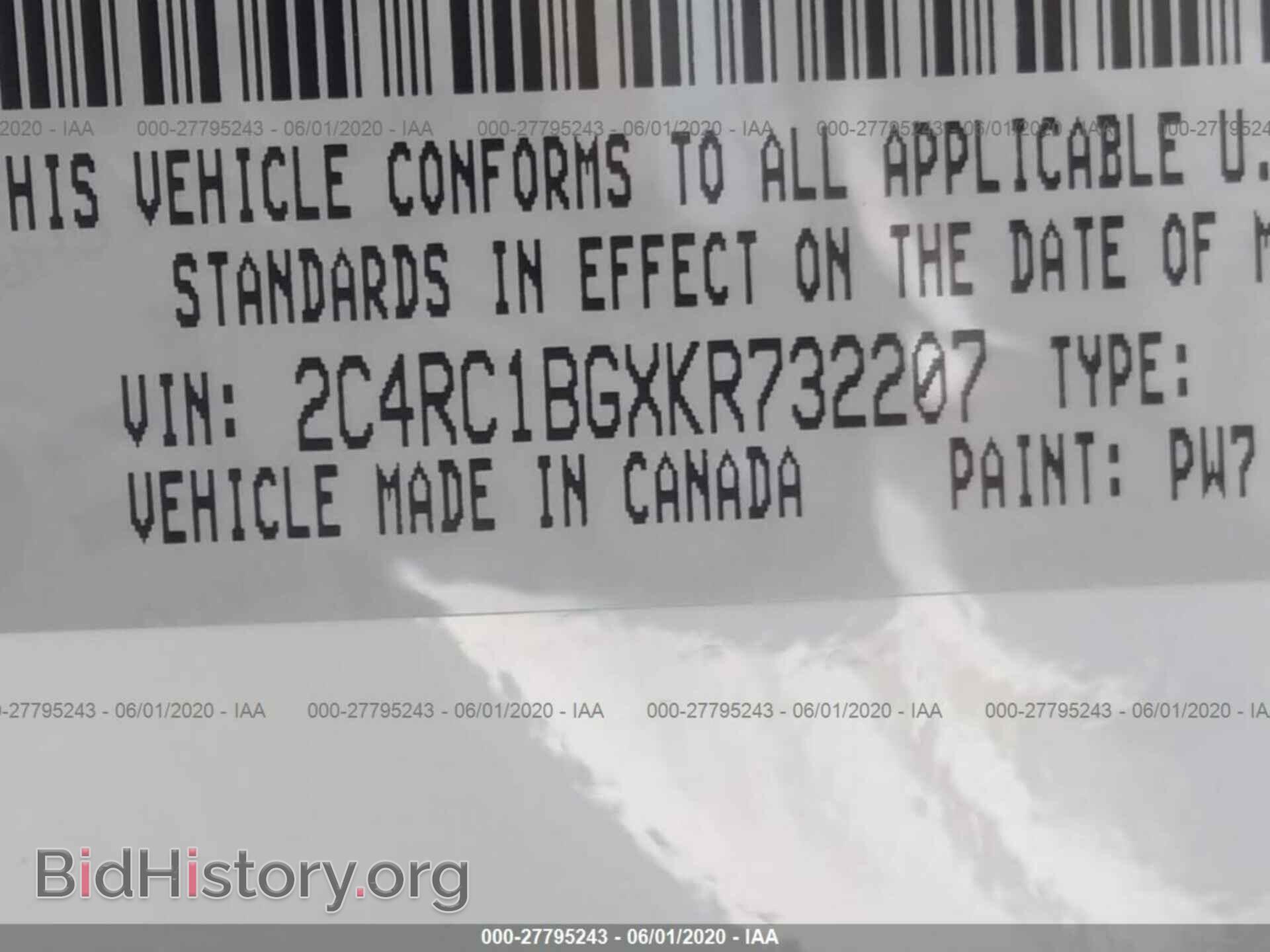 2019 CHRYSLER PACIFICA - VIN: 2C4RC1BGXKR732207 - Photo 9