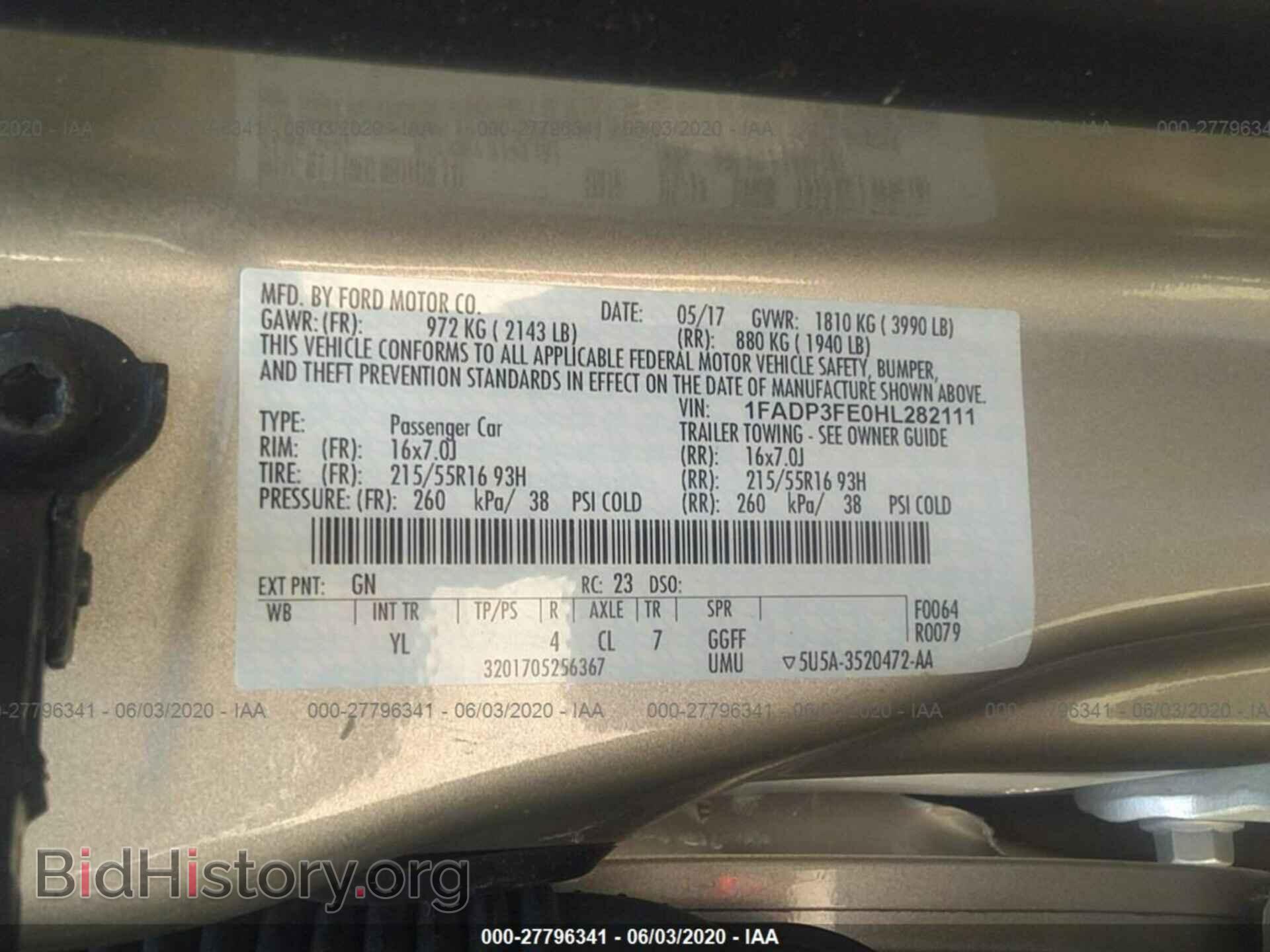 2017 FORD FOCUS - VIN: 1FADP3FE0HL282111 - Photo 9