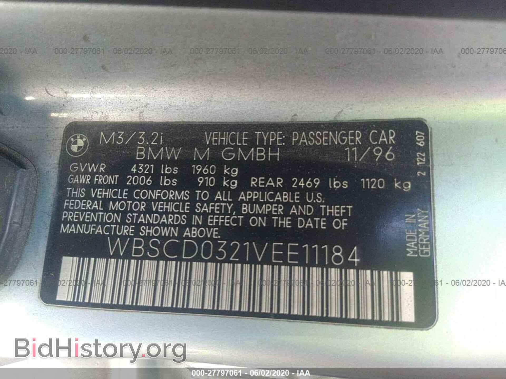 1997 BMW M3 - VIN: WBSCD0321VEE11184 - Photo 9