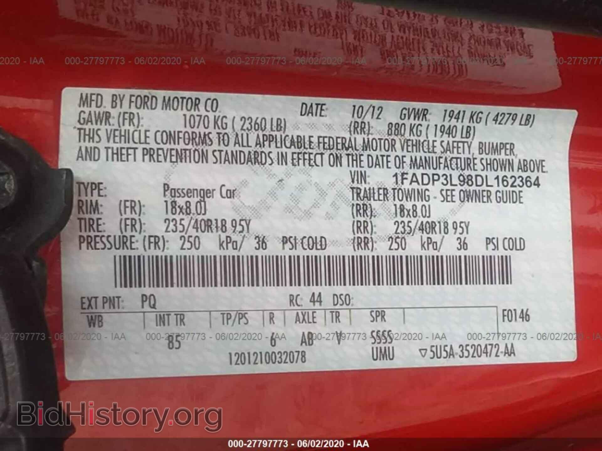 2013 FORD FOCUS - VIN: 1FADP3L98DL162364 - Photo 9