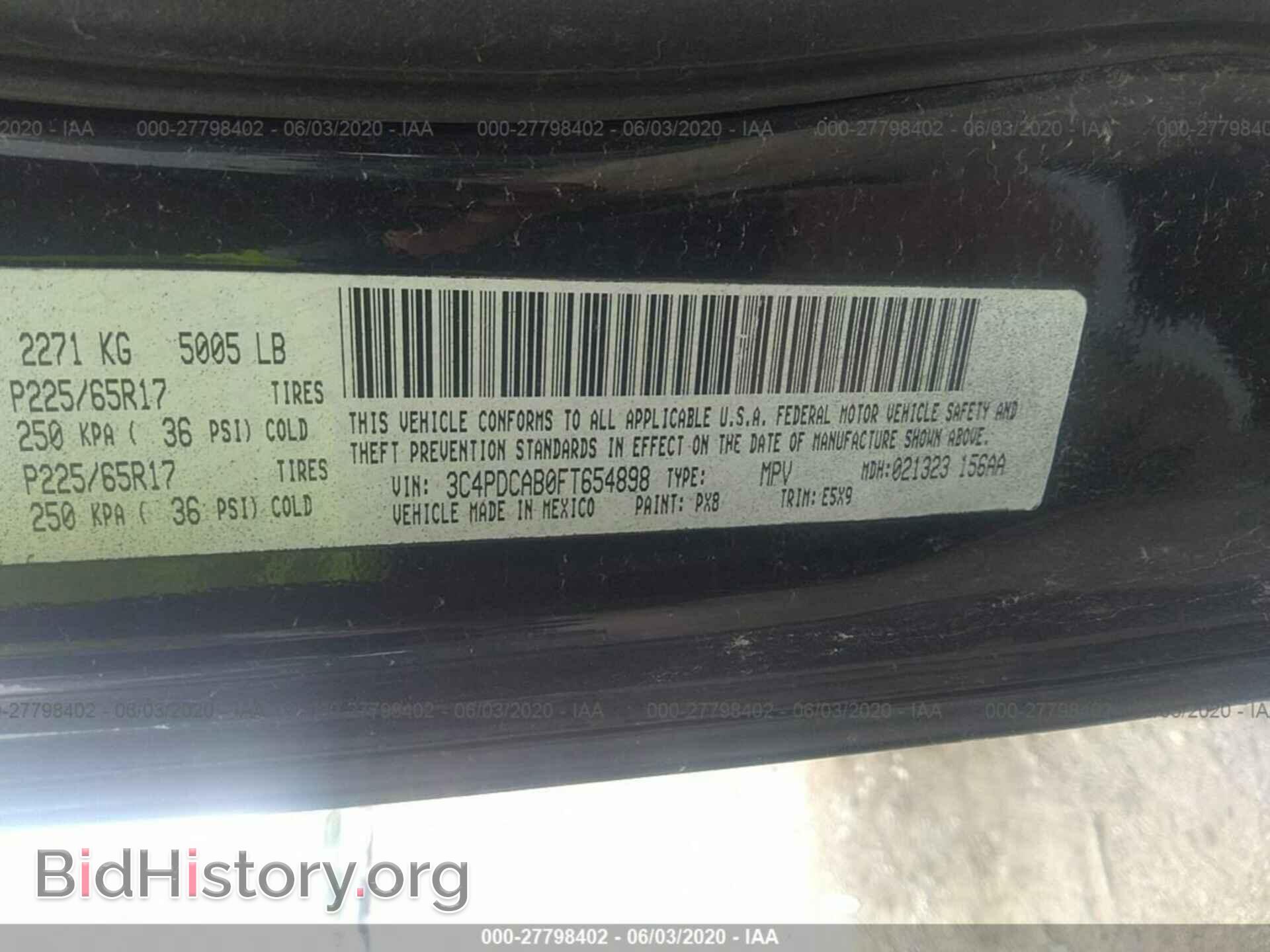 2015 DODGE JOURNEY - VIN: 3C4PDCAB0FT654898 - Photo 9