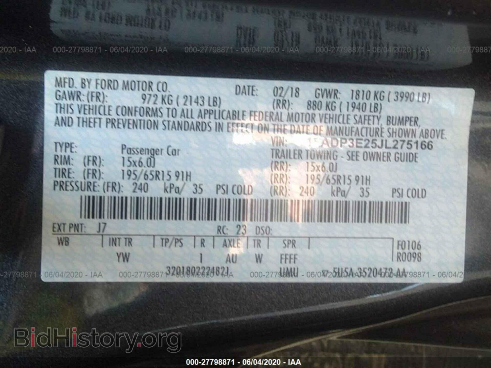 2018 FORD FOCUS - VIN: 1FADP3E25JL275166 - Фото 9