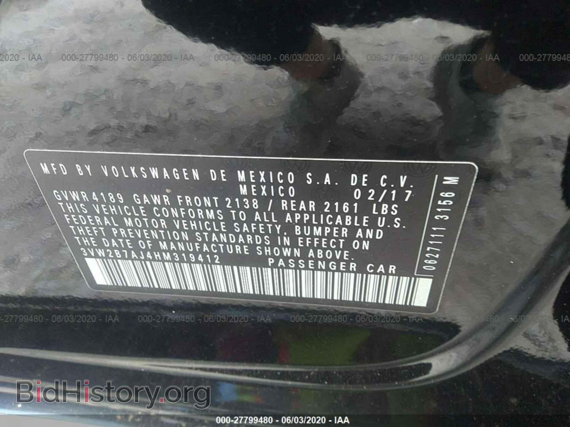 2017 VOLKSWAGEN JETTA - VIN: 3VW2B7AJ4HM319412 - Фото 9
