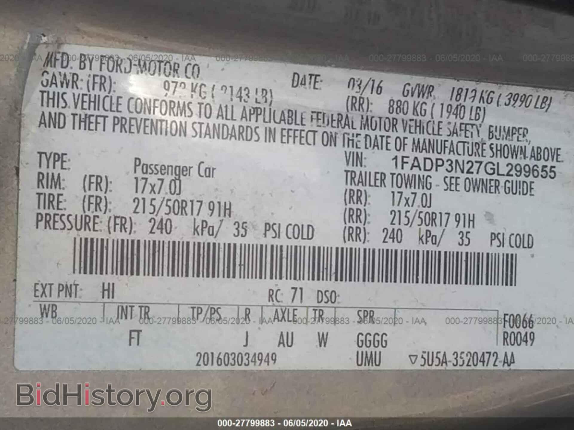 2016 FORD FOCUS - VIN: 1FADP3N27GL299655 - Photo 9