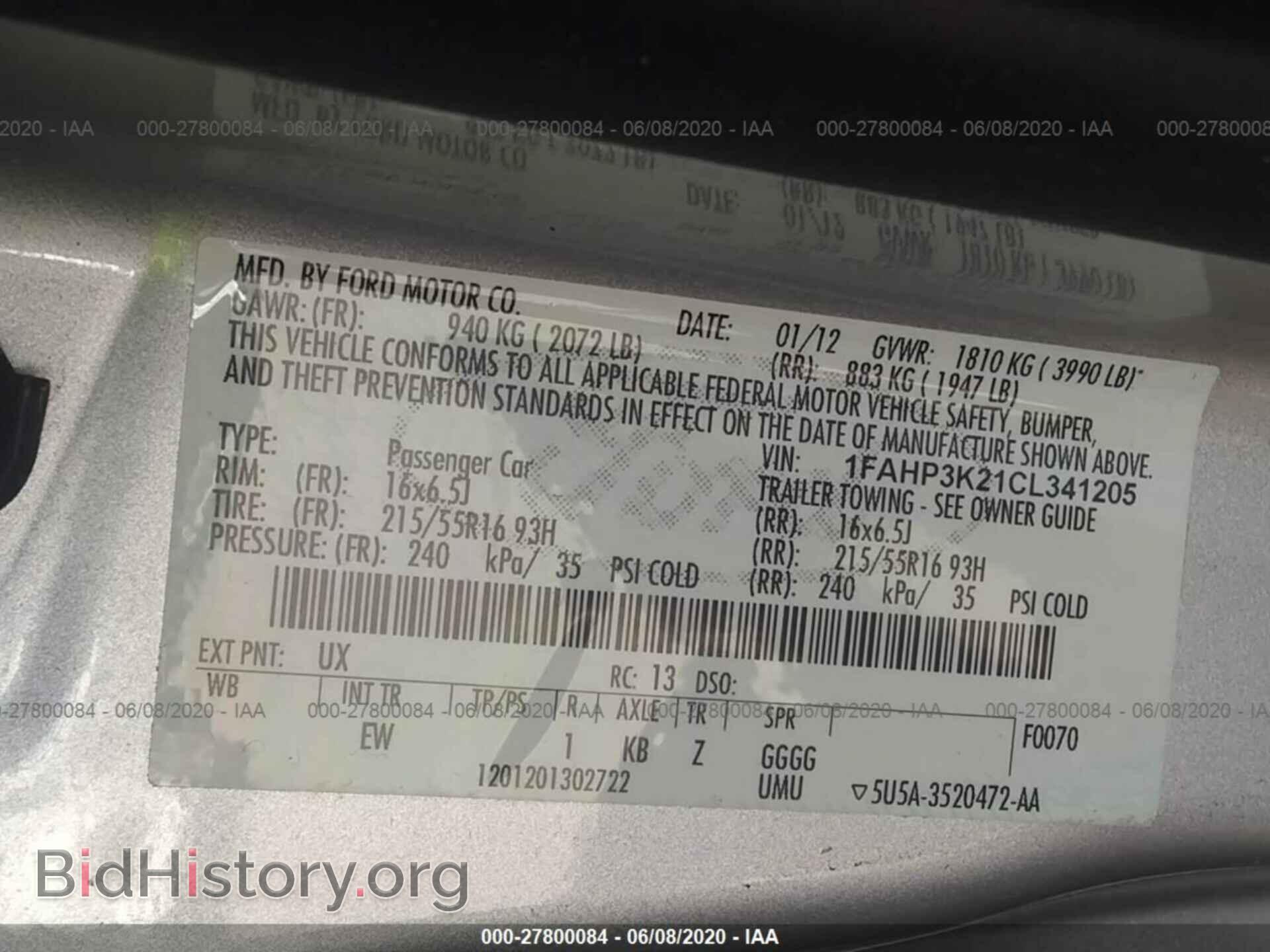 2012 FORD FOCUS - VIN: 1FAHP3K21CL341205 - Photo 9