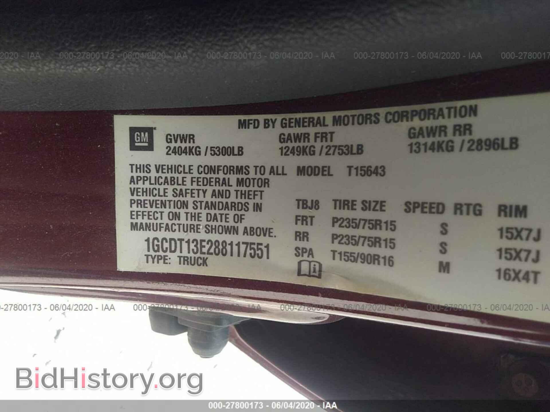 2008 CHEVROLET COLORADO - VIN: 1GCDT13E288117551 - Фото 9