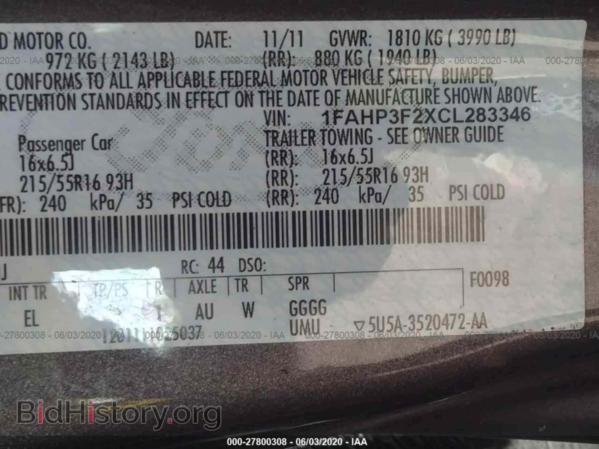 2012 FORD FOCUS - VIN: 1FAHP3F2XCL283346 - Photo 9