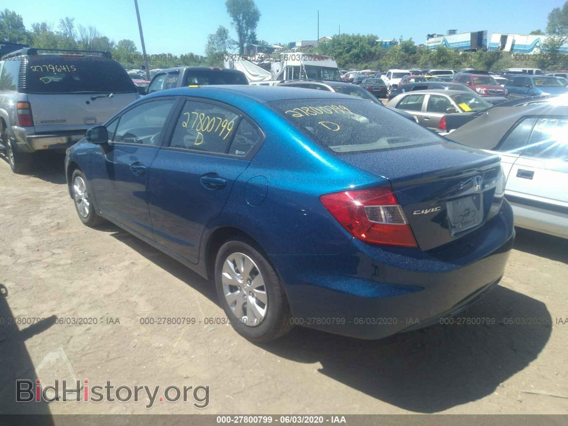 2012 HONDA CIVIC - VIN: 19XFB2F59CE069610 - Фото 3