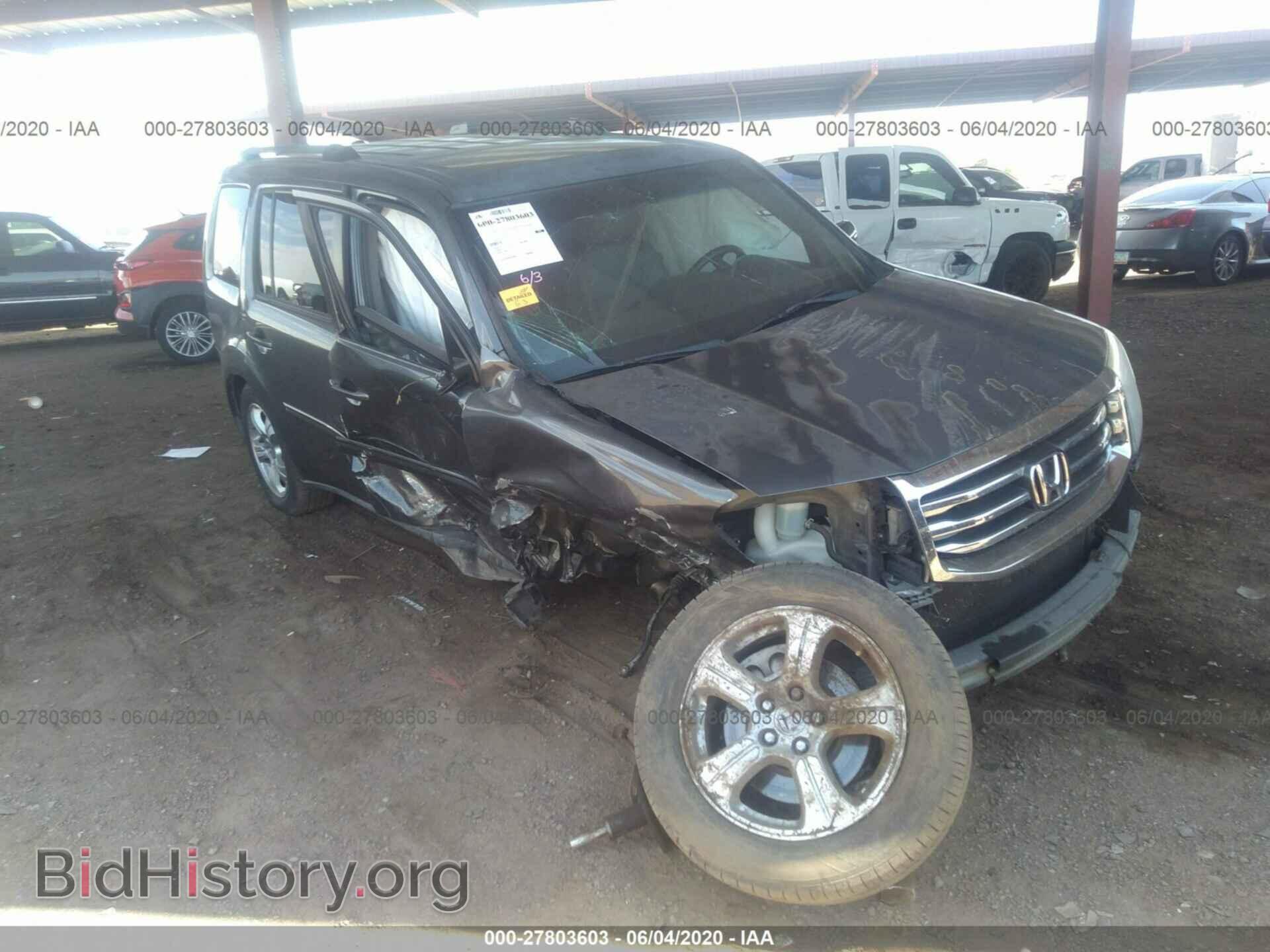 Photo 5FNYF3H50CB039468 - HONDA PILOT 2012