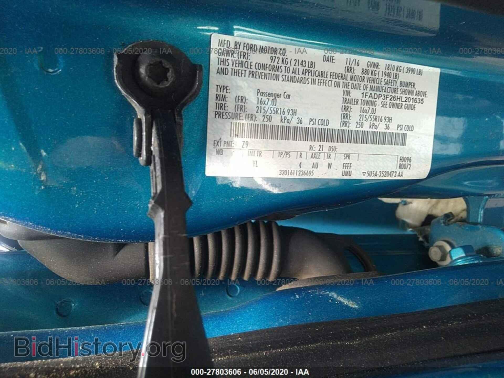 2017 FORD FOCUS - VIN: 1FADP3F26HL201635 - Photo 9