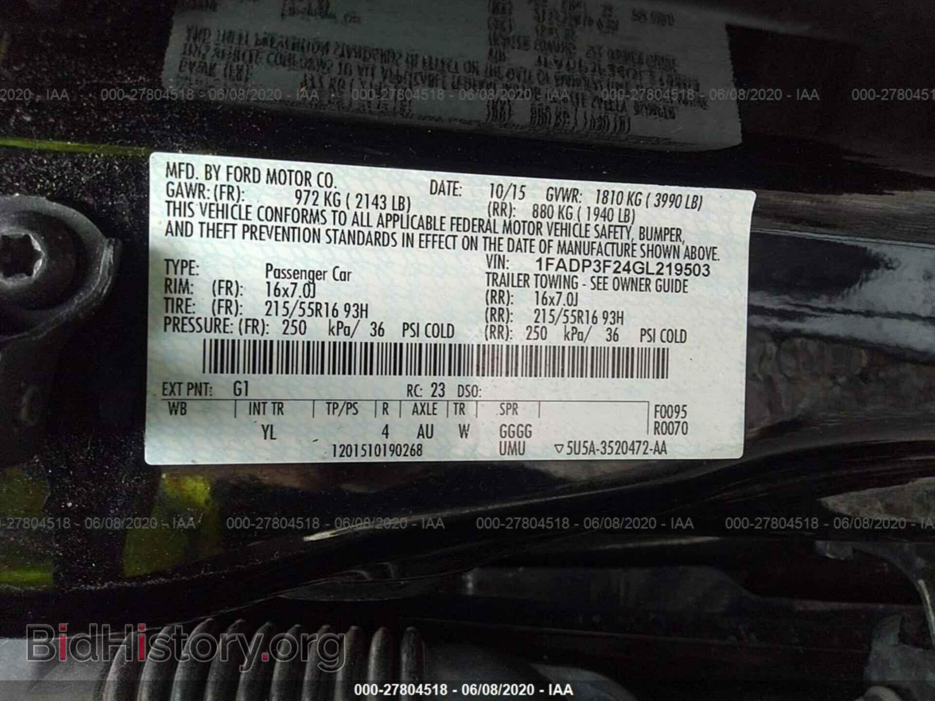 2016 FORD FOCUS - VIN: 1FADP3F24GL219503 - Photo 9