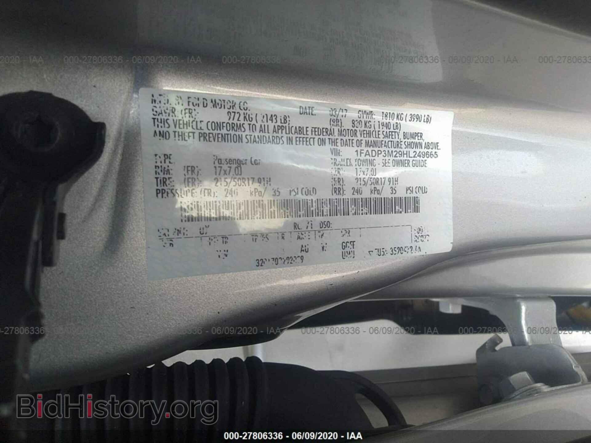2017 FORD FOCUS - VIN: 1FADP3M29HL249665 - Photo 9