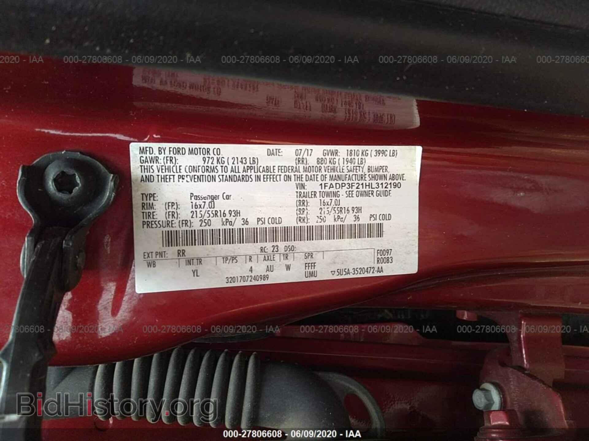 2017 FORD FOCUS - VIN: 1FADP3F21HL312190 - Photo 9