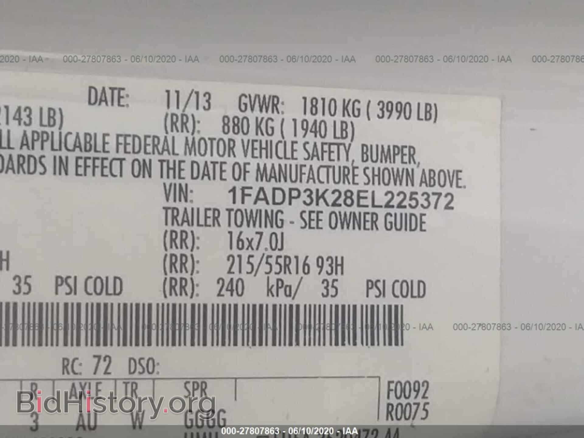 2014 FORD FOCUS - VIN: 1FADP3K28EL225372 - Photo 9
