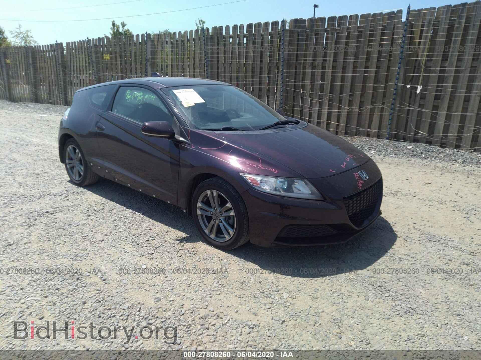 Photo JHMZF1C47DS001584 - HONDA CR-Z 2013