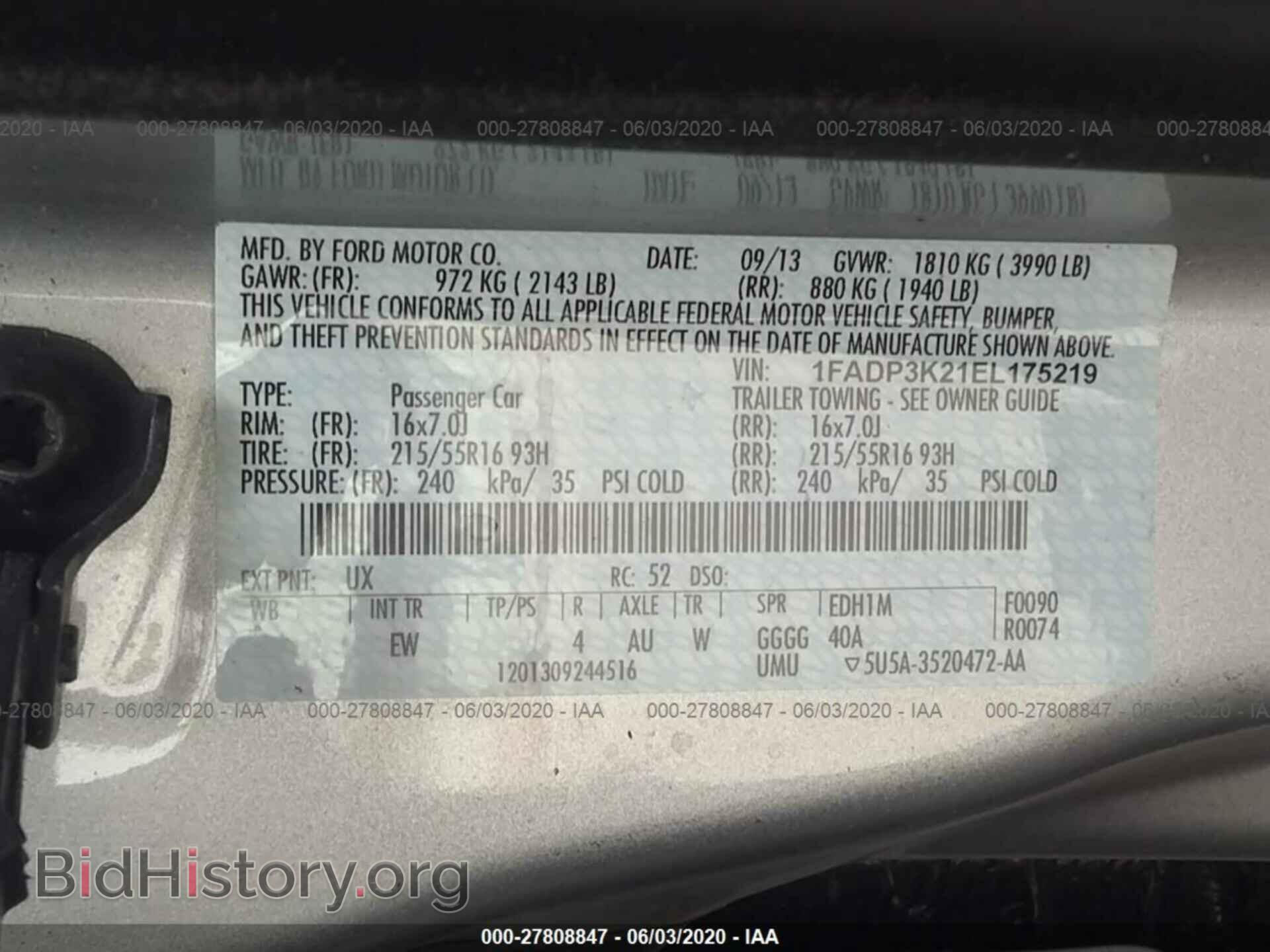 2014 FORD FOCUS - VIN: 1FADP3K21EL175219 - Photo 9