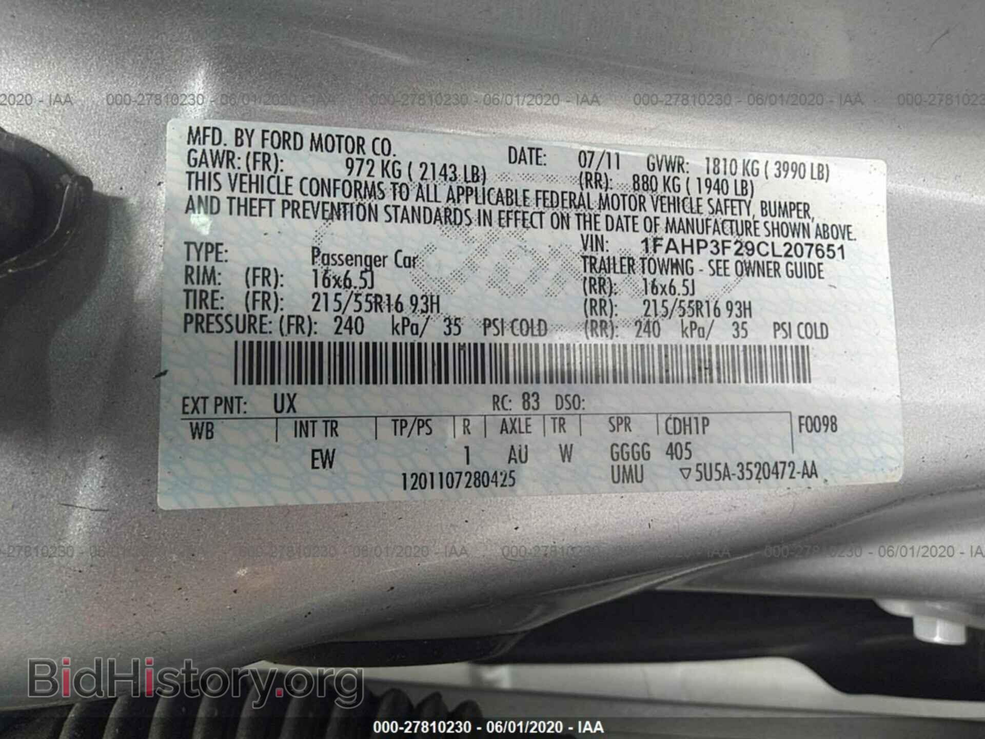 2012 FORD FOCUS - VIN: 1FAHP3F29CL207651 - Photo 9