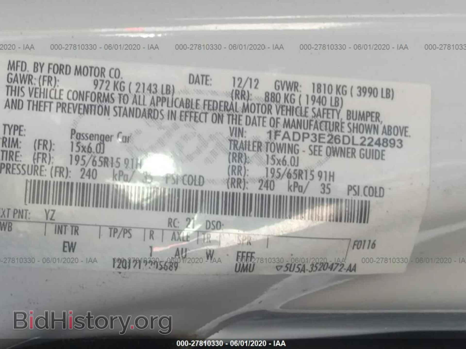 2013 FORD FOCUS - VIN: 1FADP3E26DL224893 - Photo 9