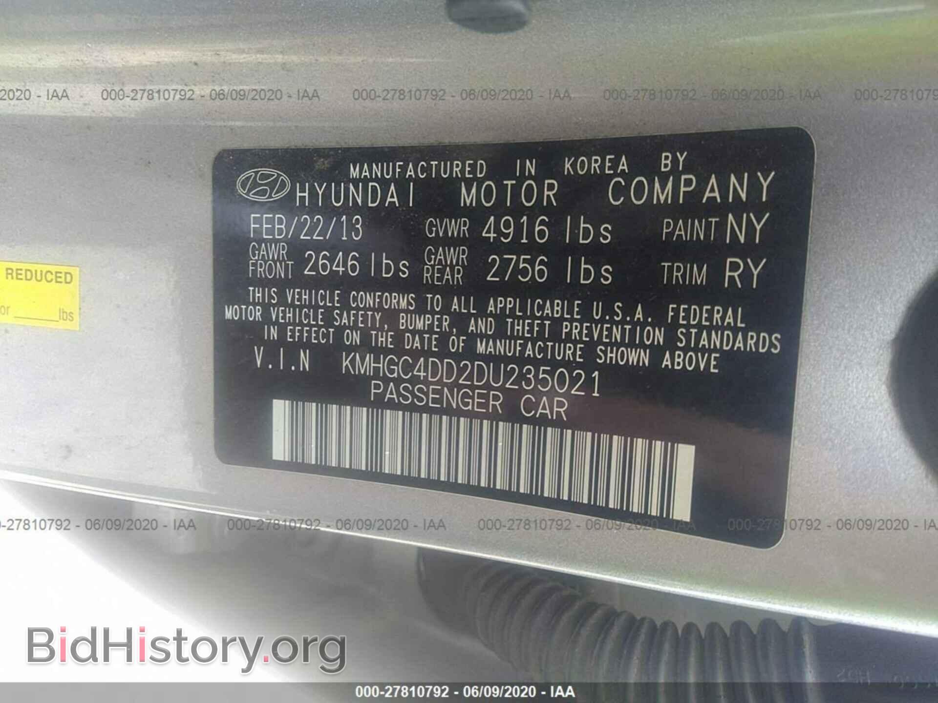 2013 HYUNDAI GENESIS - VIN: KMHGC4DD2DU235021 - Фото 9