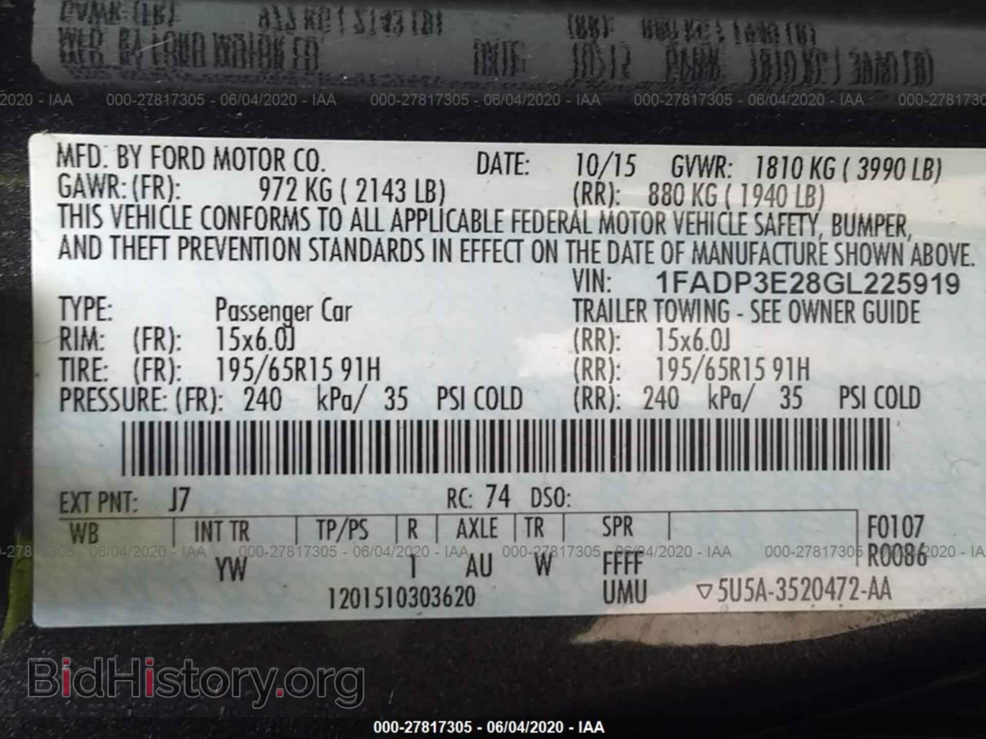 2016 FORD FOCUS - VIN: 1FADP3E28GL225919 - Photo 9