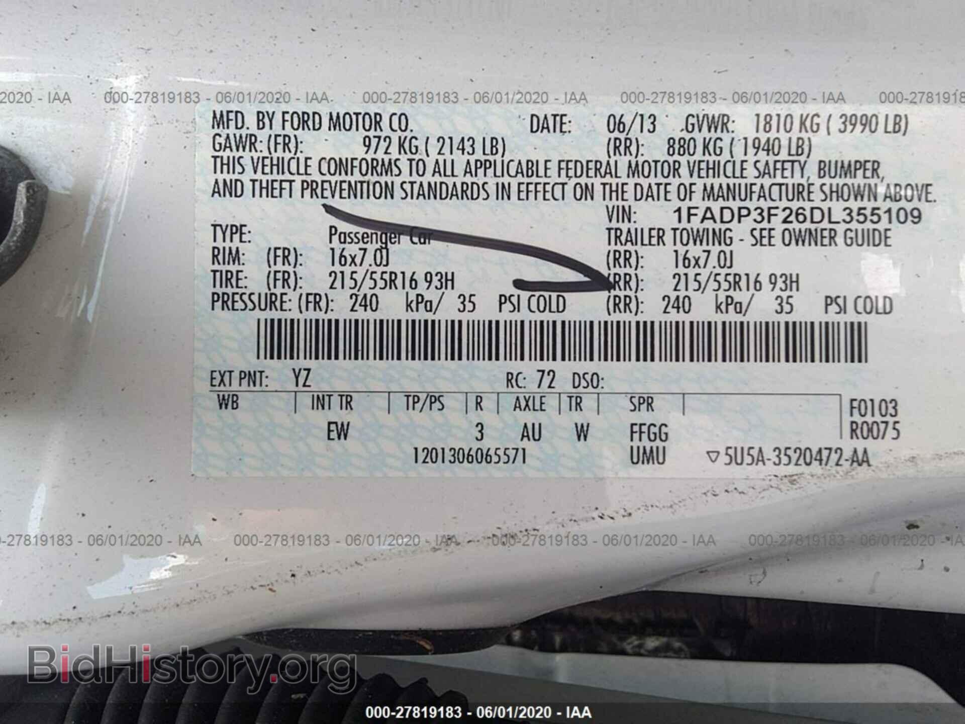 2013 FORD FOCUS - VIN: 1FADP3F26DL355109 - Фото 9