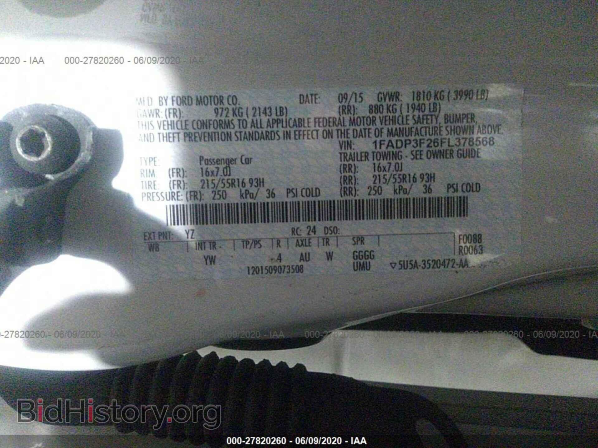 2015 FORD FOCUS - VIN: 1FADP3F26FL378568 - Фото 9