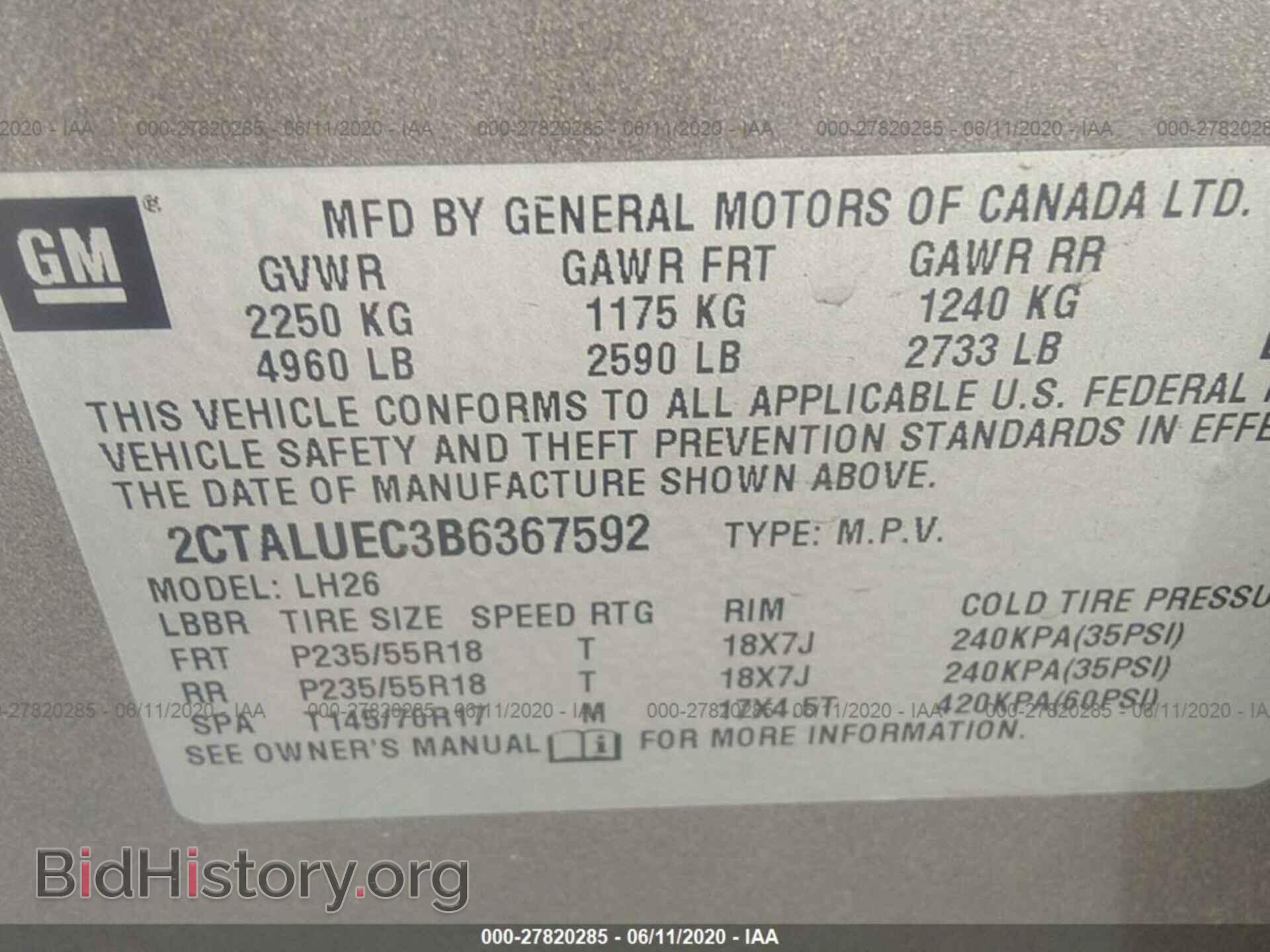 2011 GMC TERRAIN - VIN: 2CTALUEC3B6367592 - Фото 9