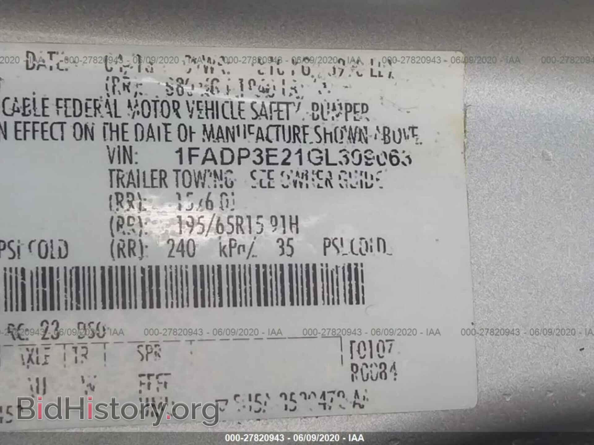 2016 FORD FOCUS - VIN: 1FADP3E21GL309063 - Photo 9