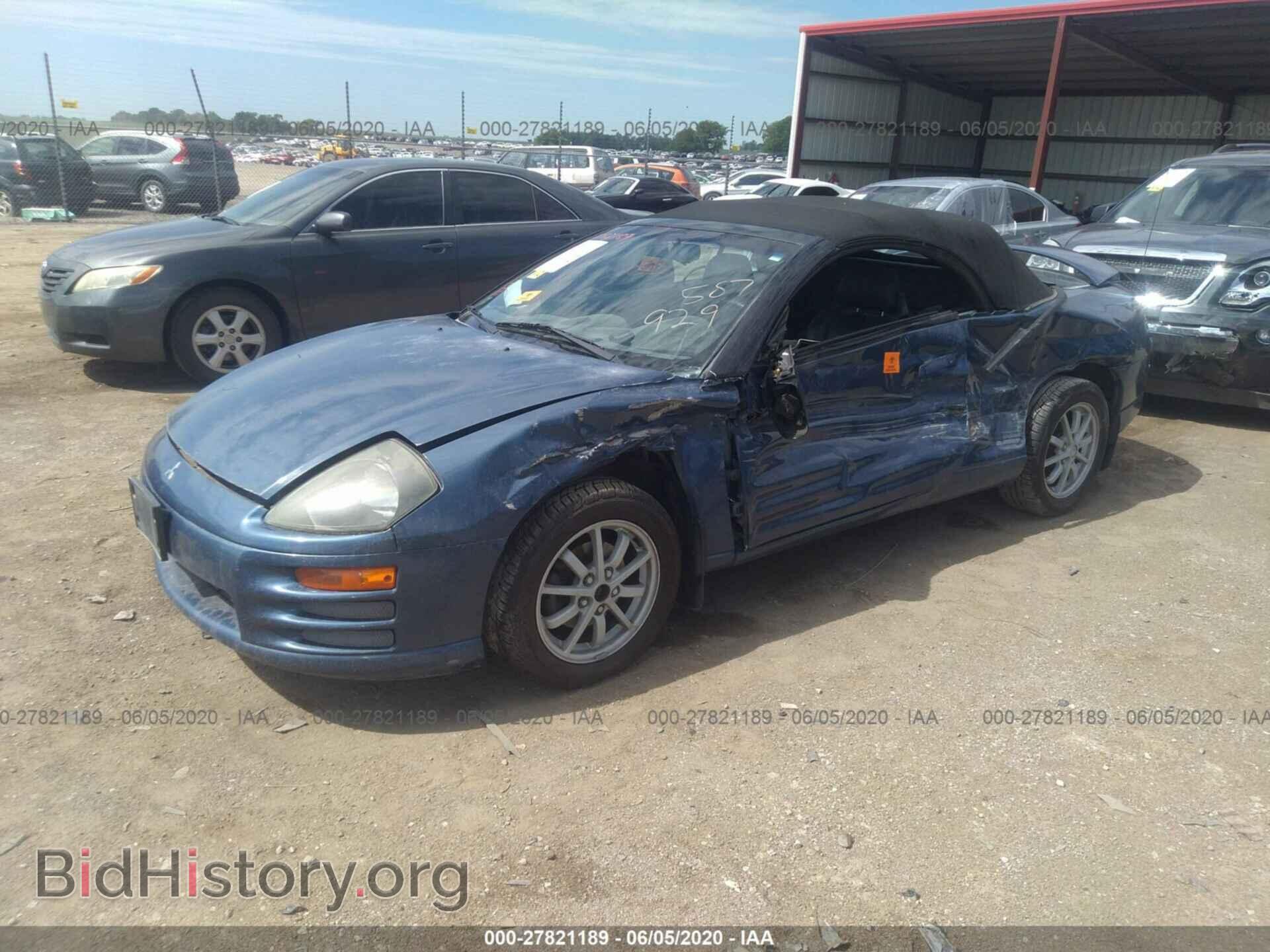 2002 MITSUBISHI ECLIPSE - VIN: 4A3AE45G62E029573 - Фото 2