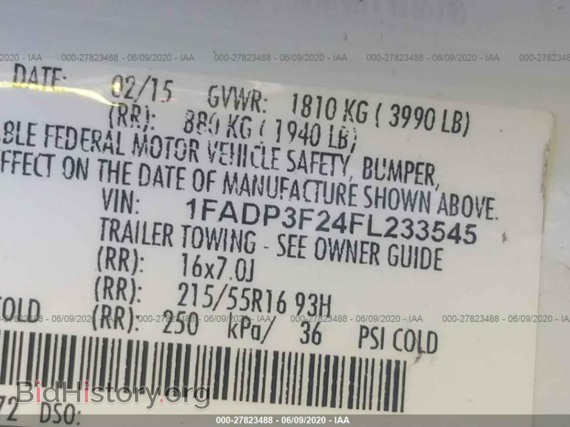 2015 FORD FOCUS - VIN: 1FADP3F24FL233545 - Фото 9