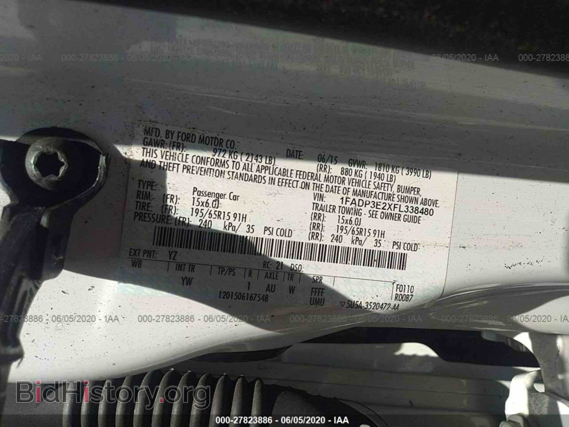 2015 FORD FOCUS - VIN: 1FADP3E2XFL338480 - Фото 9