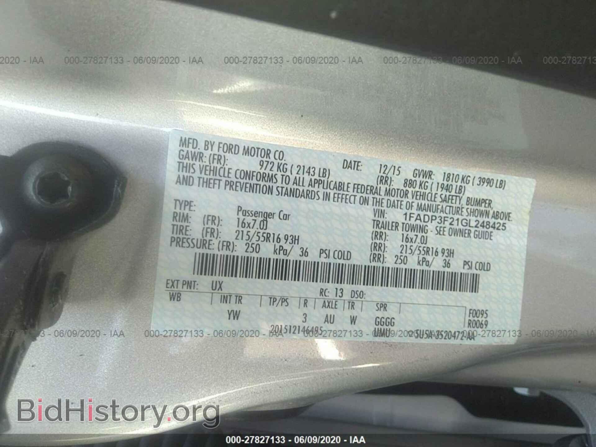 2016 FORD FOCUS - VIN: 1FADP3F21GL248425 - Photo 9