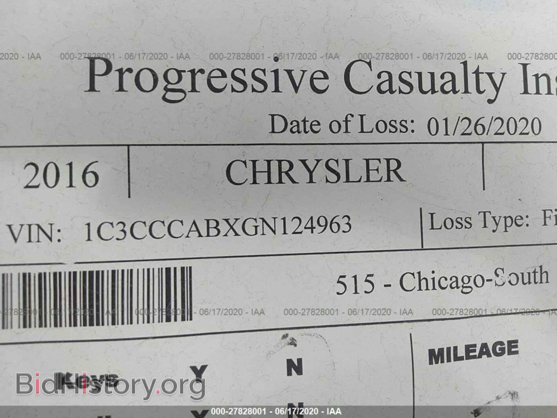 2016 CHRYSLER 200 - VIN: 1C3CCCABXGN124963 - Фото 9