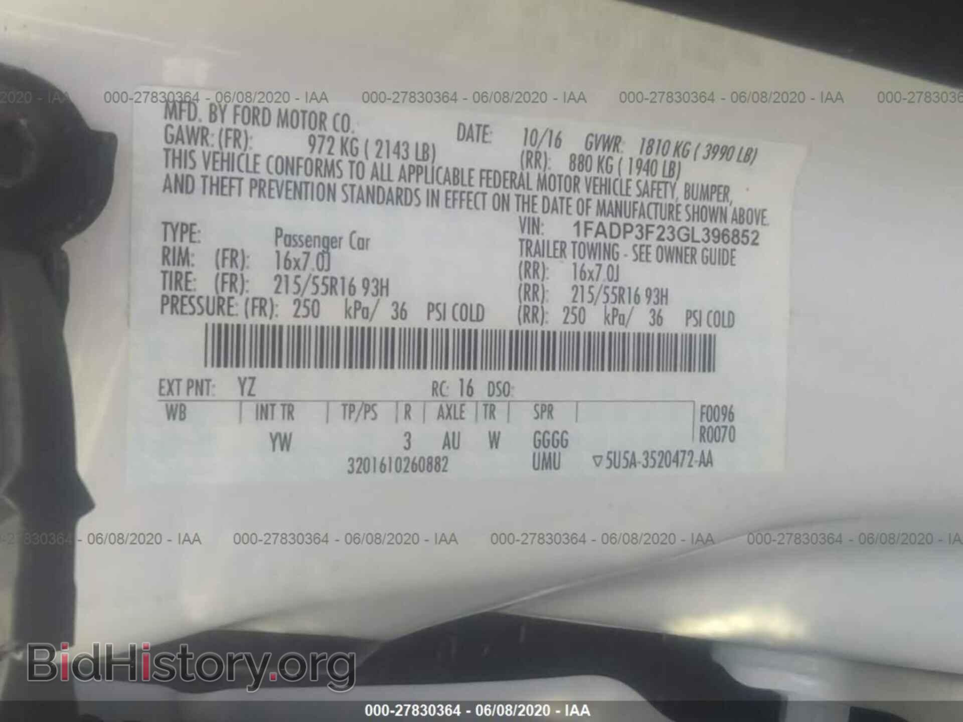2016 FORD FOCUS - VIN: 1FADP3F23GL396852 - Photo 9