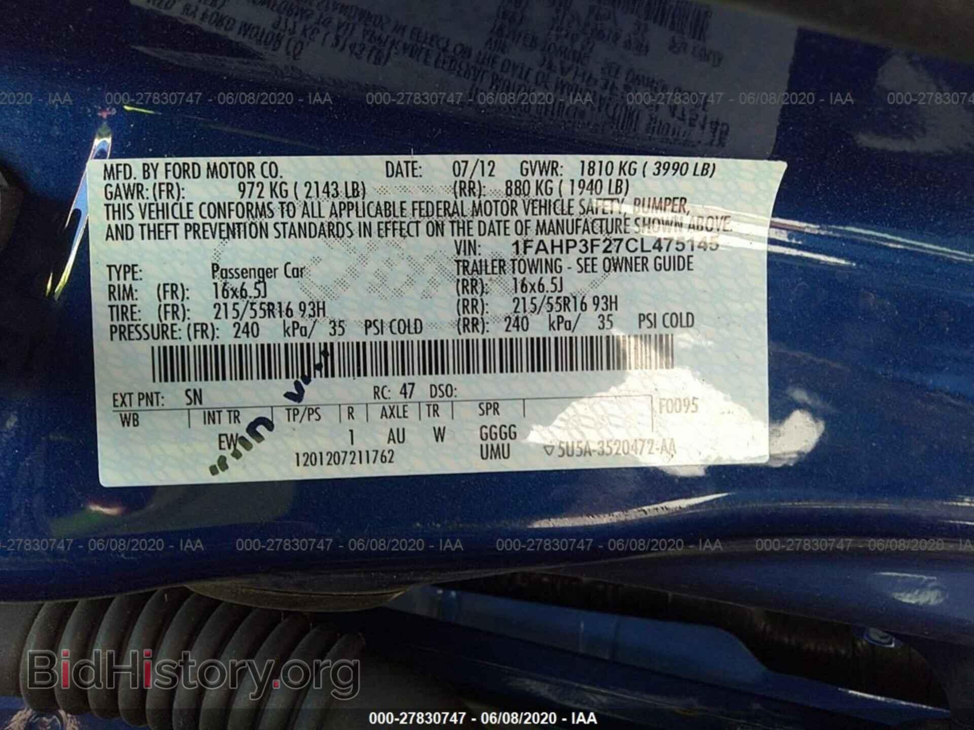 2012 FORD FOCUS - VIN: 1FAHP3F27CL475145 - Photo 9