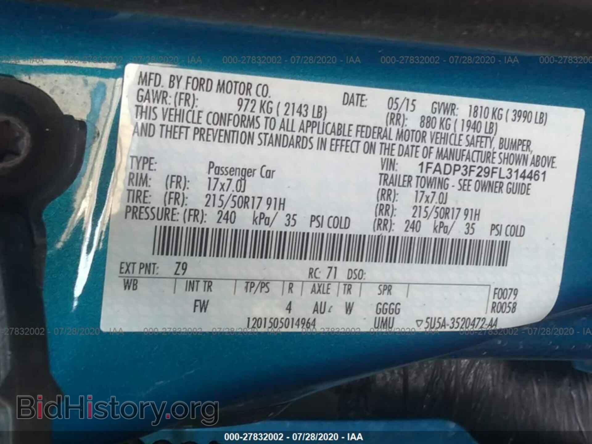 2015 FORD FOCUS - VIN: 1FADP3F29FL314461 - Photo 9