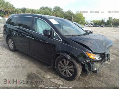 2014 Honda ODYSSEY EX-L, черный — VIN 5FNRL5H64EB038831, IAAI