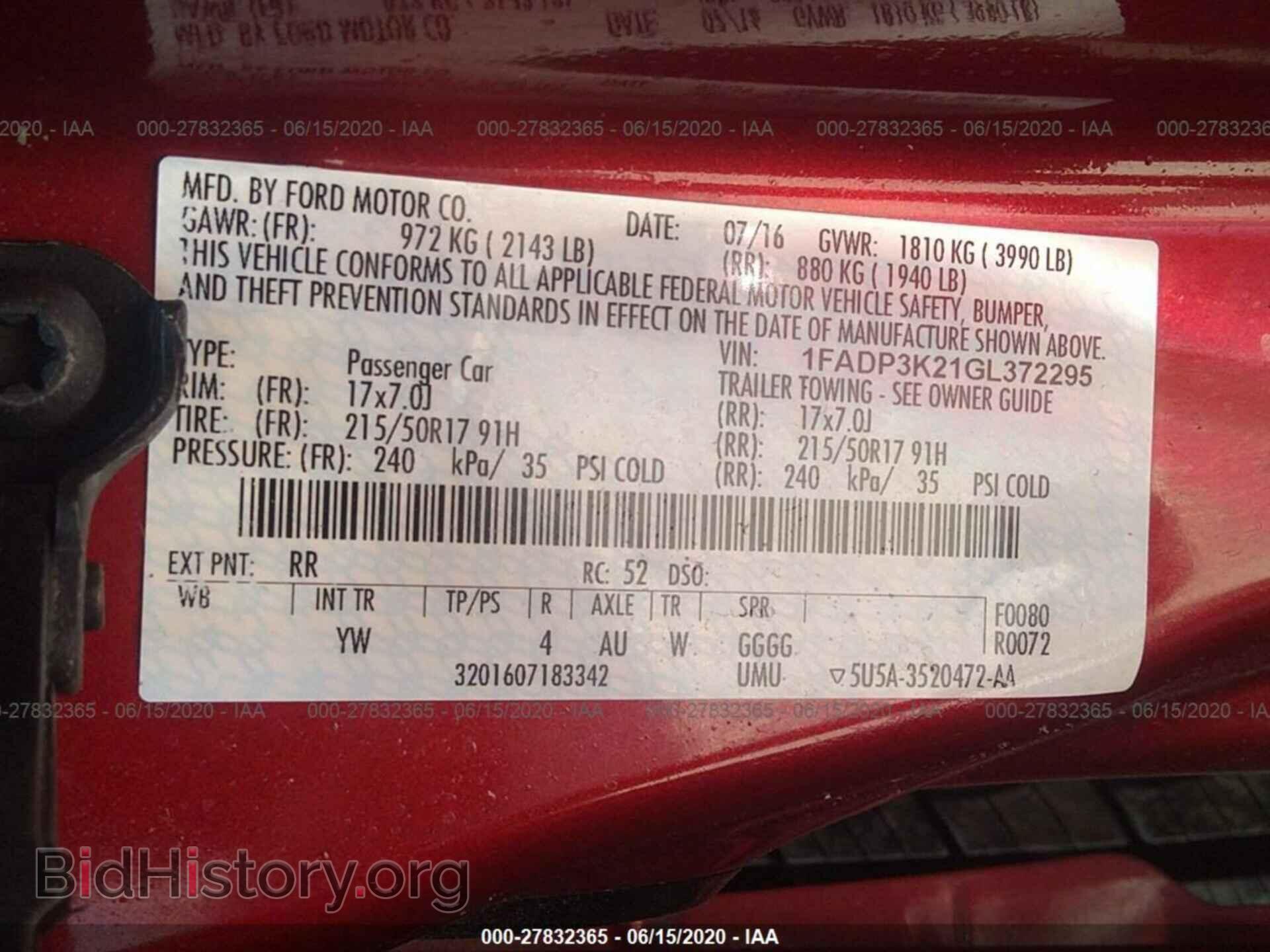 2016 FORD FOCUS - VIN: 1FADP3K21GL372295 - Photo 9