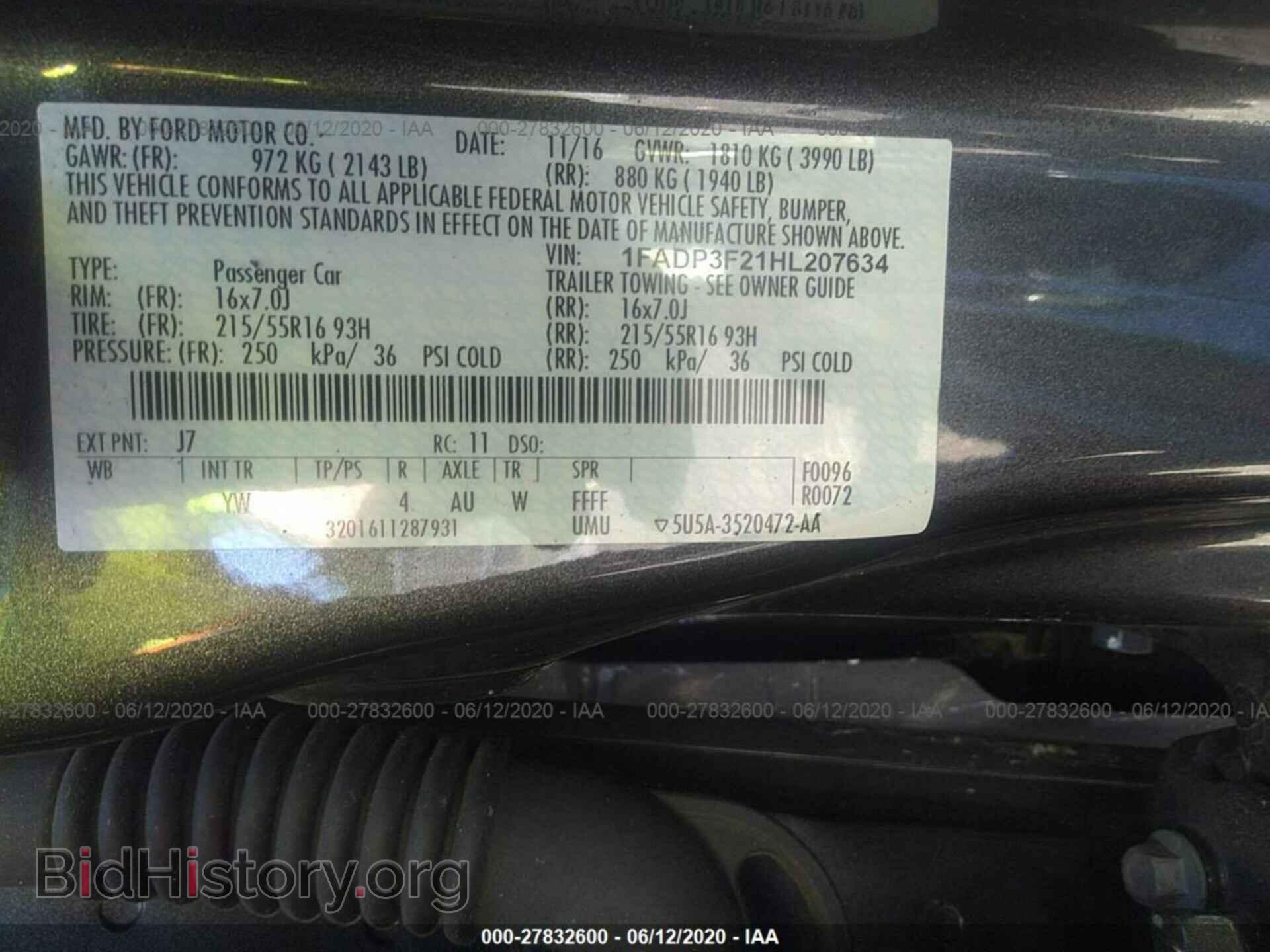 2017 FORD FOCUS - VIN: 1FADP3F21HL207634 - Фото 9
