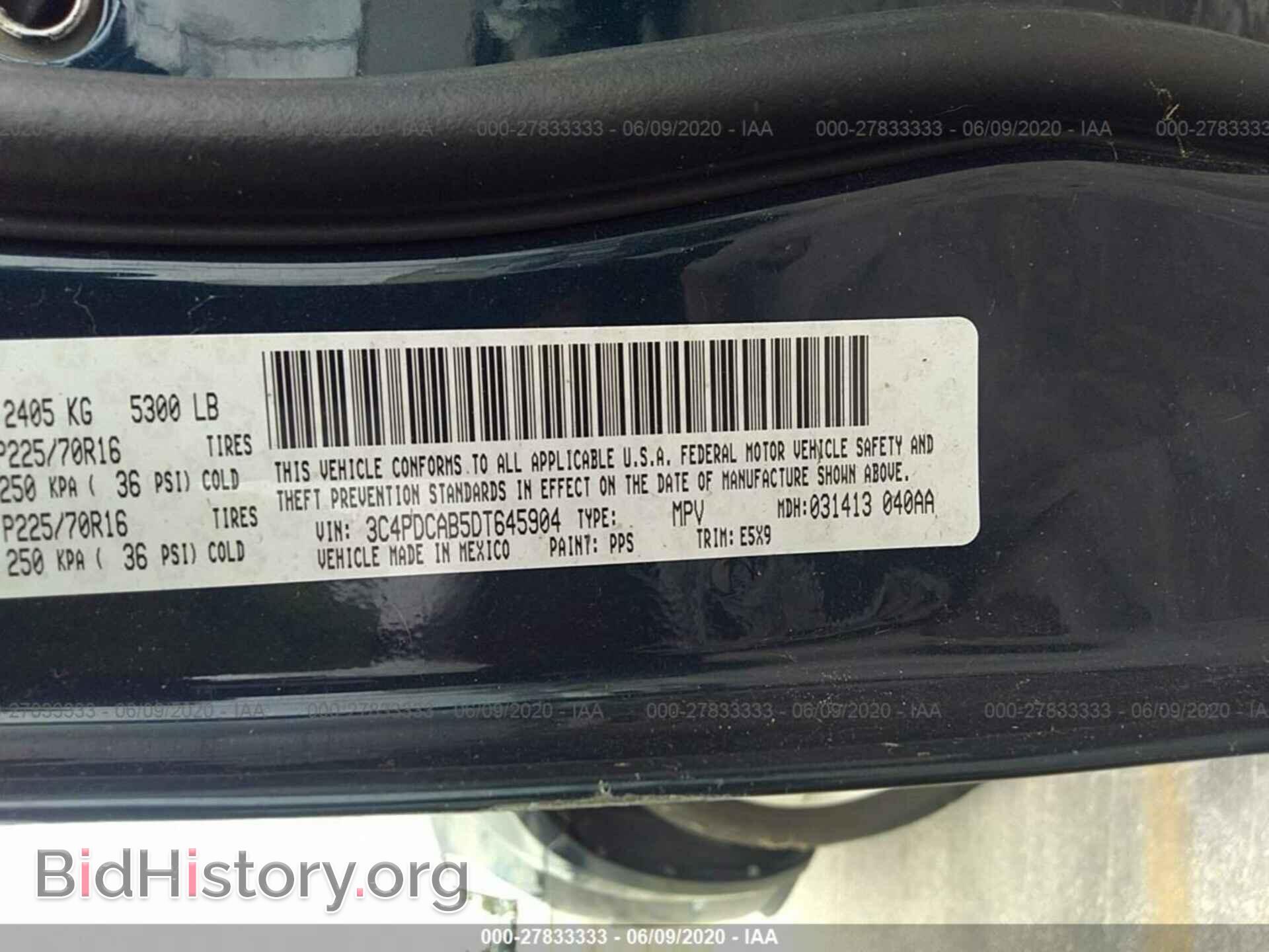 2013 DODGE JOURNEY - VIN: 3C4PDCAB5DT645904 - Фото 9