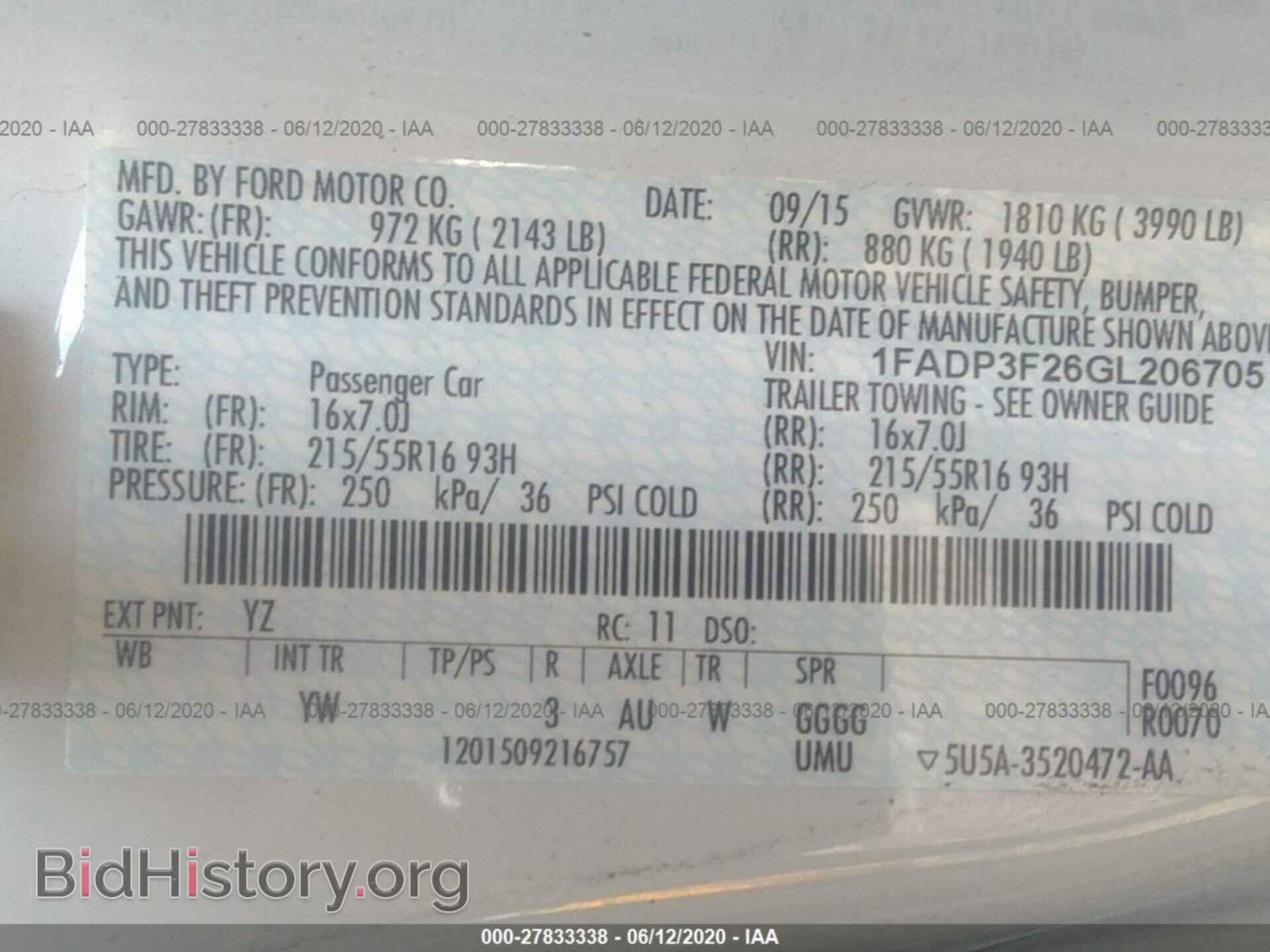 2016 FORD FOCUS - VIN: 1FADP3F26GL206705 - Photo 9