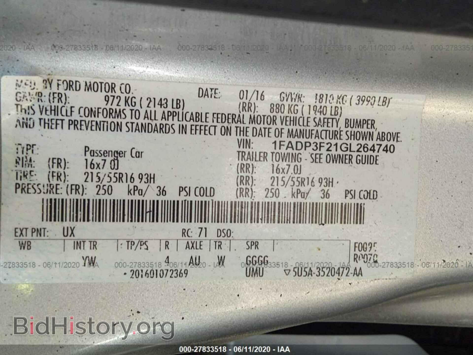 2016 FORD FOCUS - VIN: 1FADP3F21GL264740 - Photo 9