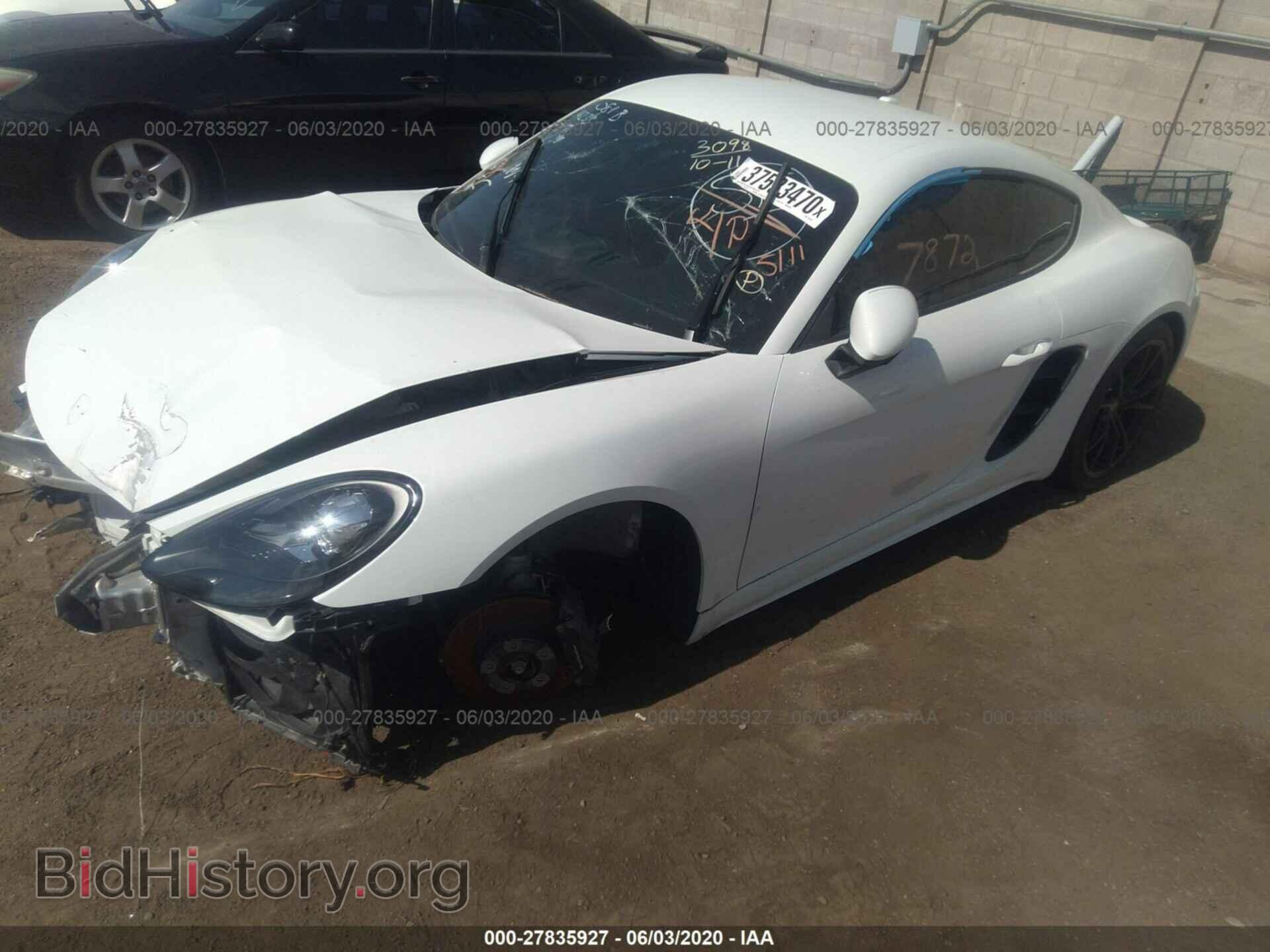 2018 PORSCHE CAYMAN - VIN: WP0AA2A85JK262443 - Фото 2