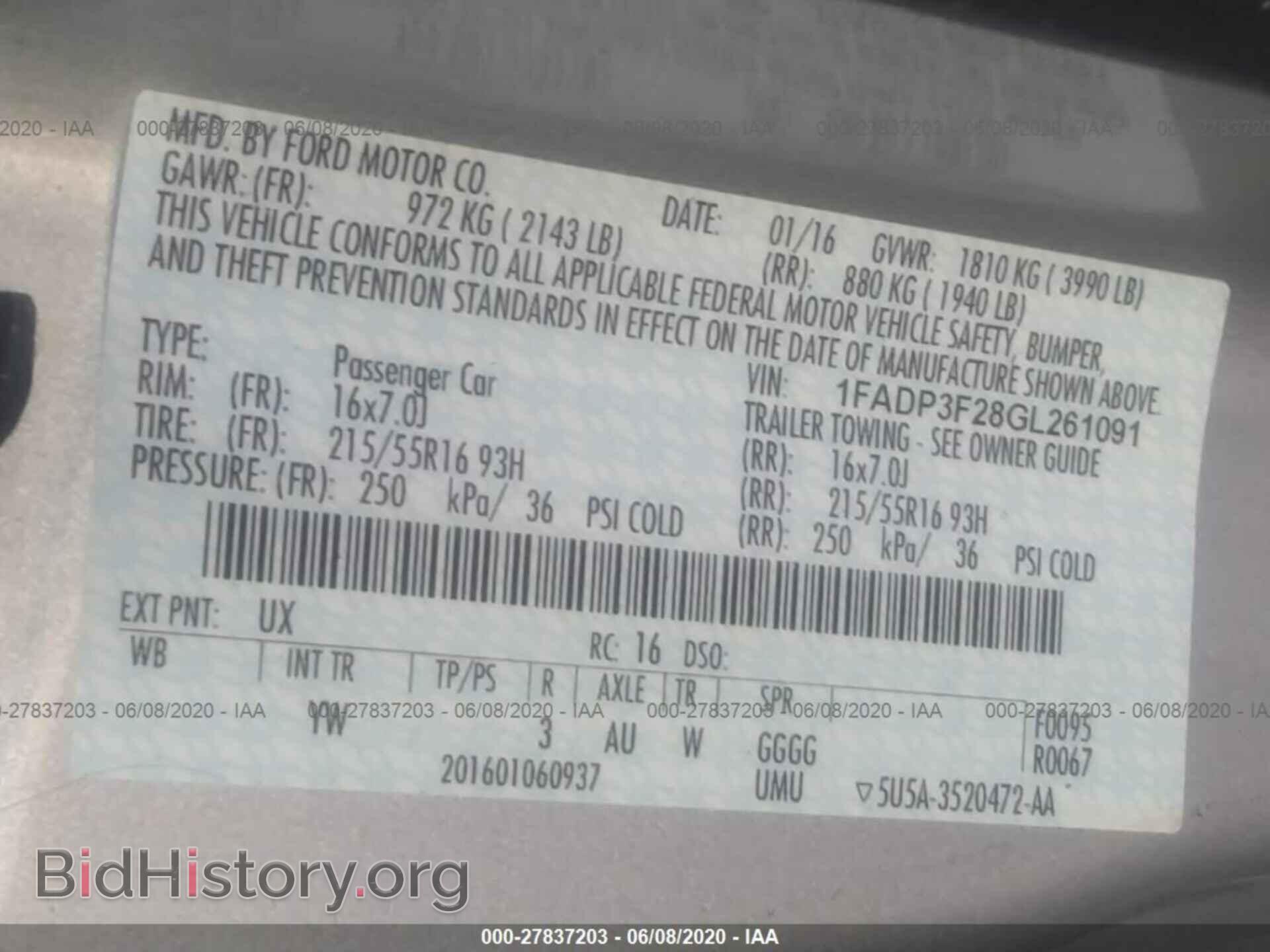 2016 FORD FOCUS - VIN: 1FADP3F28GL261091 - Photo 9