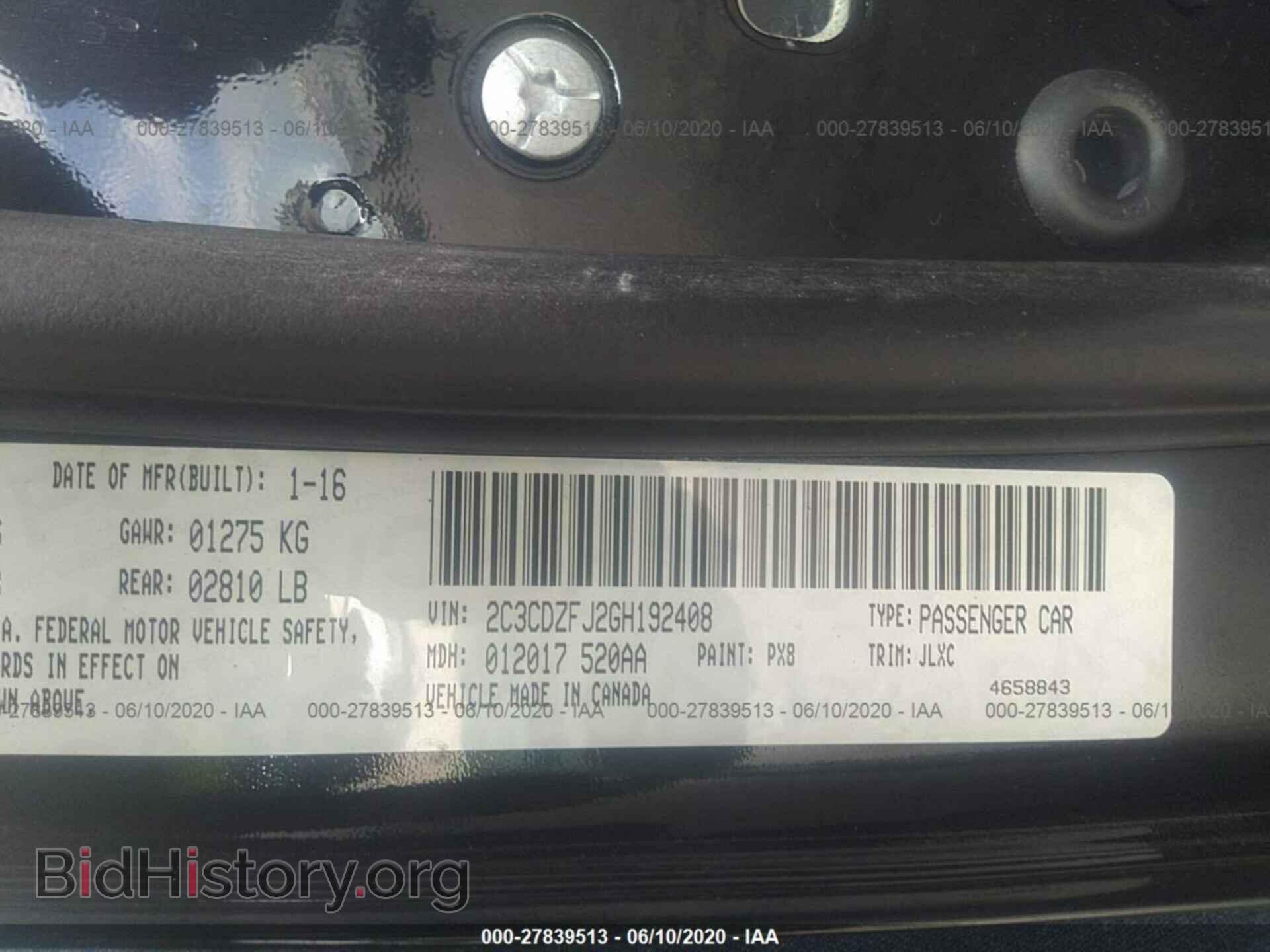 2016 DODGE CHALLENGER - VIN: 2C3CDZFJ2GH192408 - Photo 9