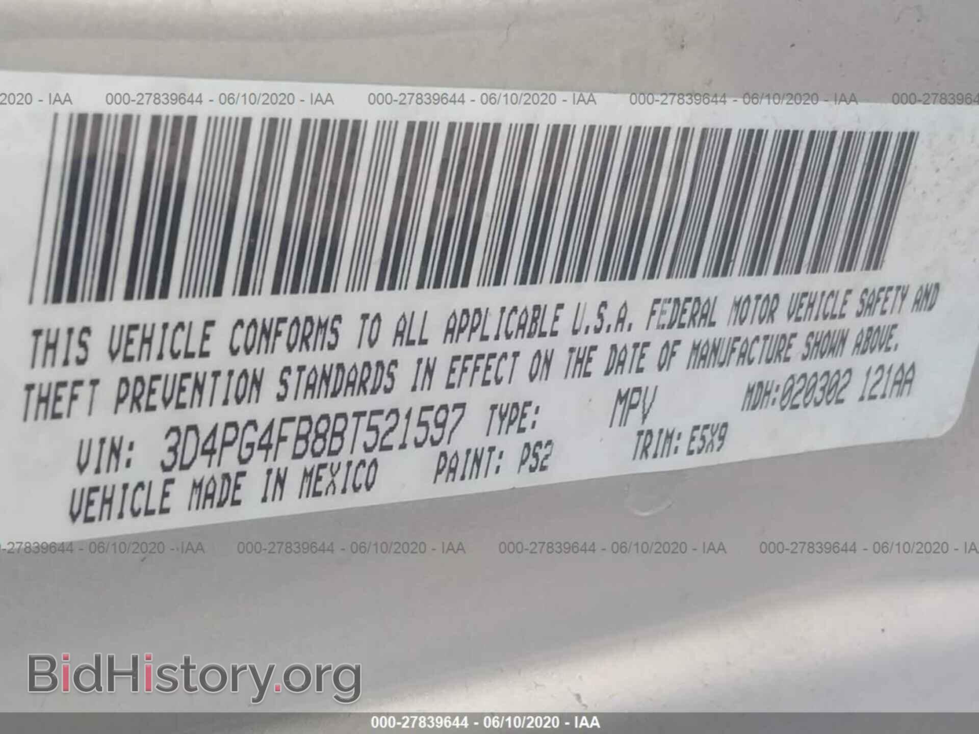 2011 DODGE JOURNEY - VIN: 3D4PG4FB8BT521597 - Photo 9