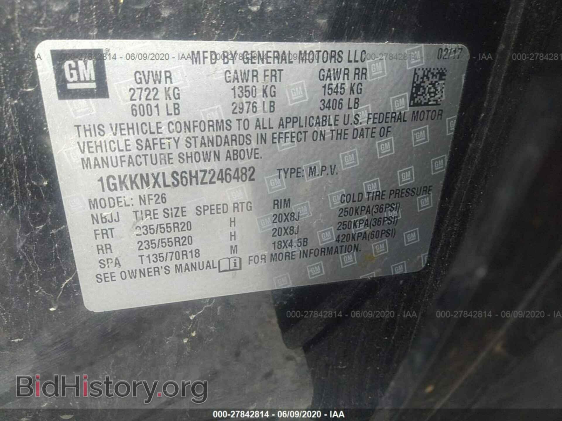 2017 GMC ACADIA - VIN: 1GKKNXLS6HZ246482 - Фото 9