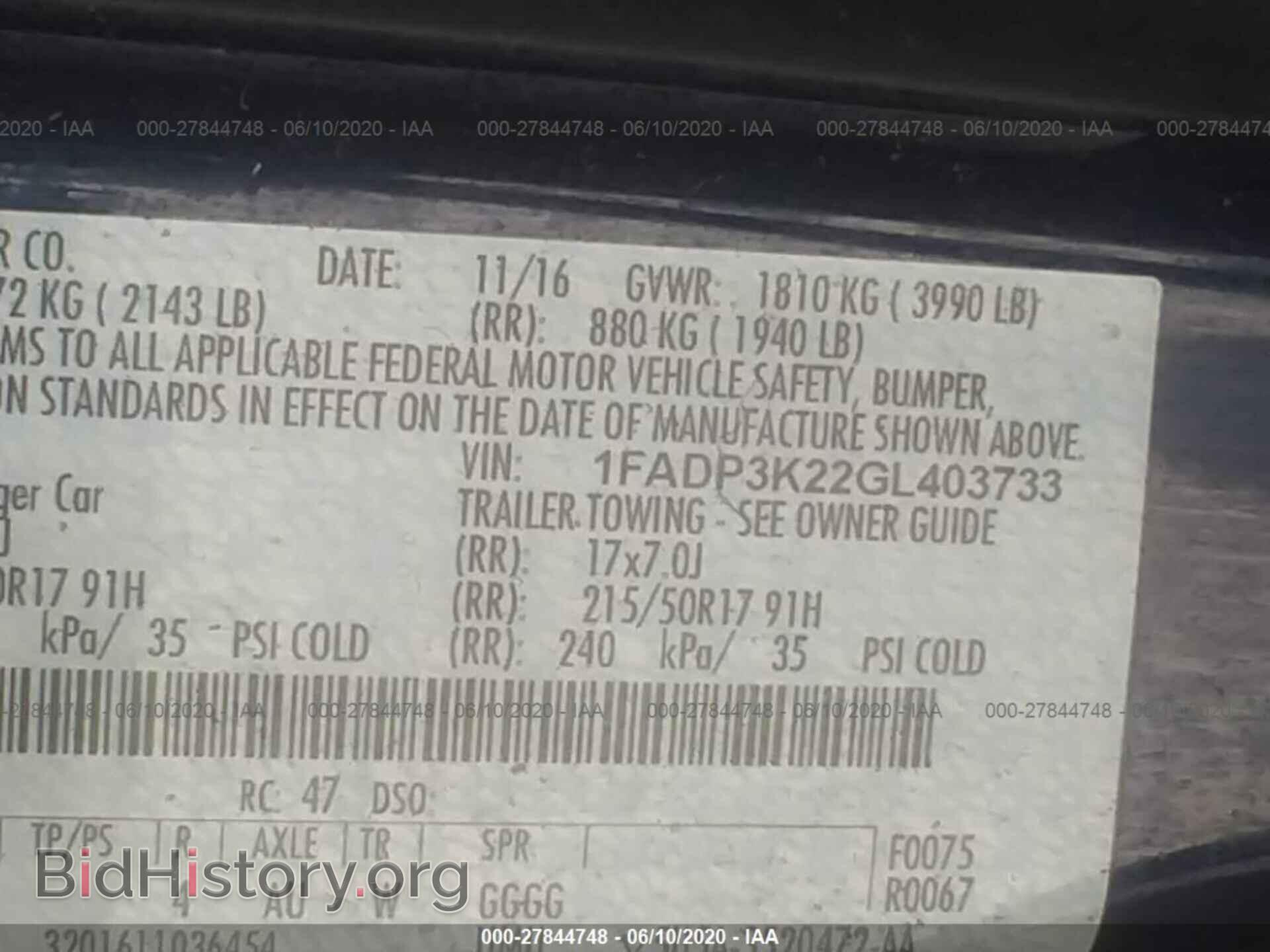 2016 FORD FOCUS - VIN: 1FADP3K22GL403733 - Photo 9